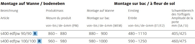 Koralle S400 Eckdusche - Massanfertigung