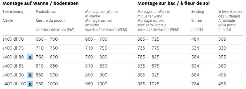 Koralle S400 Schiebetür 3-teilig