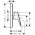 Hansgrohe Logis Einhebel-Brausenmischer Unterputz, Masszeichnung