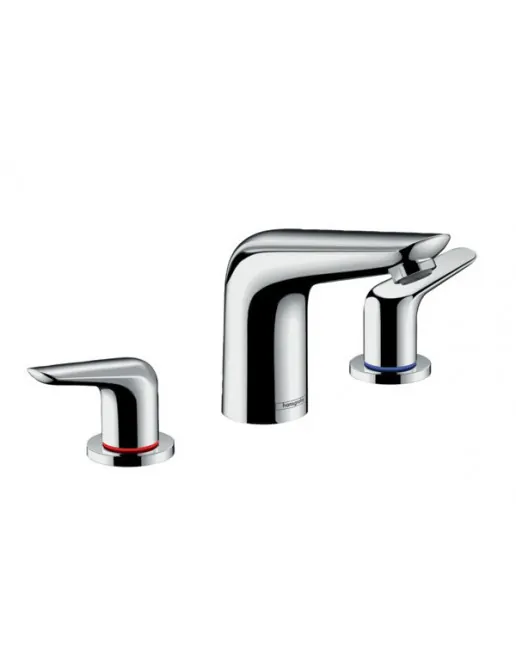 Hansgrohe Novus 3-Loch-Waschtischarmatur mit Ablaufgarnitur