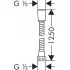 Masszeichnung für Brausenschlauch 1250mm