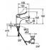 KWC VITA PRO Waschtisch Einhebelmischer A150 mit kurzem Bediengriff, Skizze