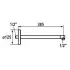 KWC Brausenarm ½ Zoll, Ausladung 385 mm Rosette rund chrom, Skizze