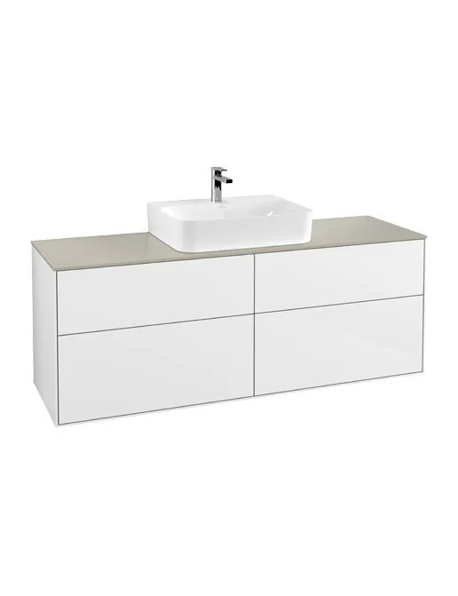 Villeroy & Boch Finion Waschtischunterbau Glossy White