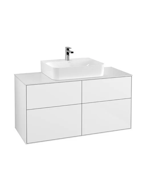 Villeroy & Boch Finion Waschtischunterbau Glossy White