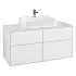 Villeroy & Boch Finion Waschtischunterbau Glossy White