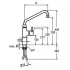 KWC Gastro Einhebel Küchenarmatur mit Schwenkauslauf, Skizze