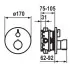 KWC ShowerCulture Fertigmontageset Dusch Thermostat Unterputz Skizze