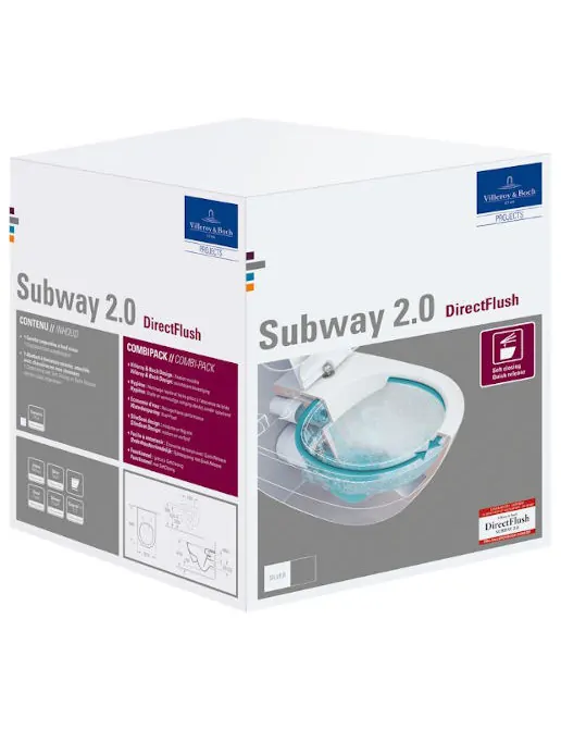 Villeroy & Boch Subway 2.0 Combi Wand-Tiefspül-WC mit WC-Sitz