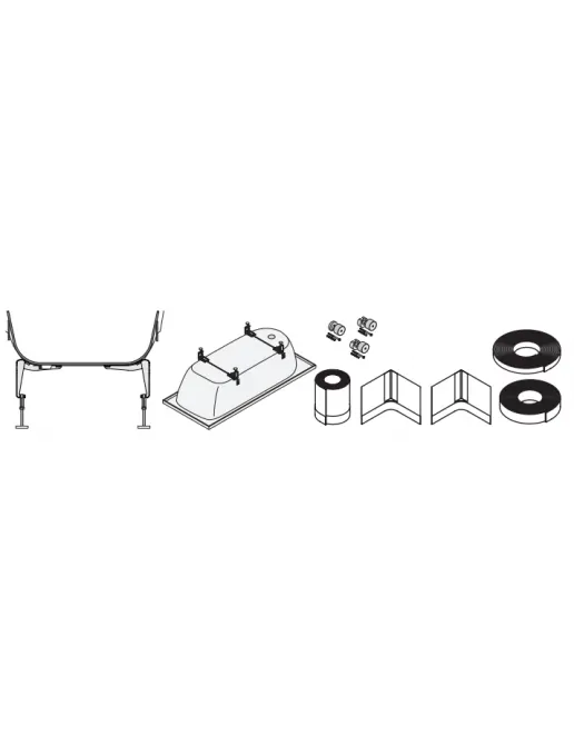 Schmidlin Badewannen-Montagesystem X mit Dichtband
