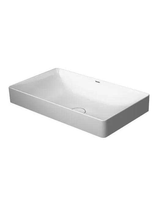 Duravit DuraSquare Aufsatzbecken geschliffen, 600 x 345 mm, mit/ohne WonderGliss, weiss