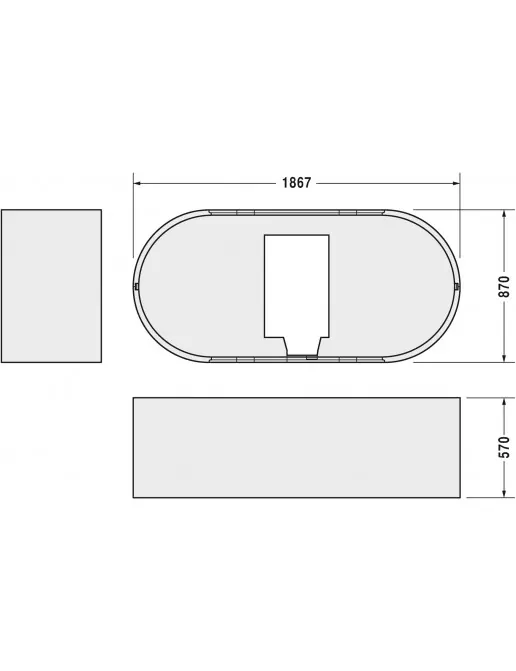 Duravit Zubehör Wannenträger für Starck 700011