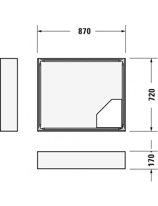 Duravit Zubehör Duschwannenträger für D-Code 720104