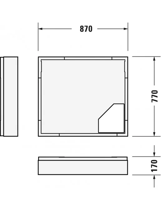 Duravit Zubehör Duschwannenträger für D-Code 720105