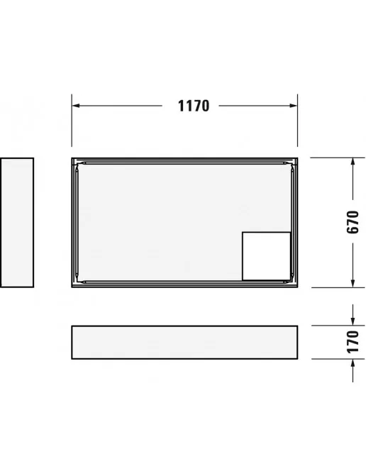 Duravit Zubehör Duschwannenträger für D-Code 720094