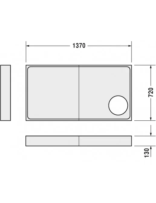 Duravit Zubehör Duschwannenträger für Starck Slimline 720125