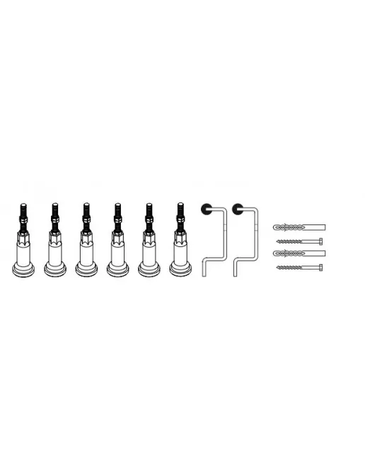 Schmidlin Duschwannen-Fussset BASIC 6 (SIA 181)