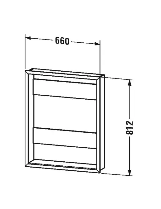 Duravit Einbauset für Unterputz-Spiegelschränke, 610mm