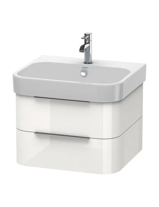 Duravit Happy D.2 Waschtischunterbau, Weiss Hochglanz, 575 mm