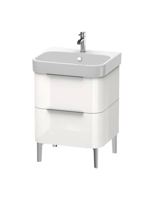 Duravit Happy D.2 Waschtischunterbau, Weiss Hochglanz, 575 mm