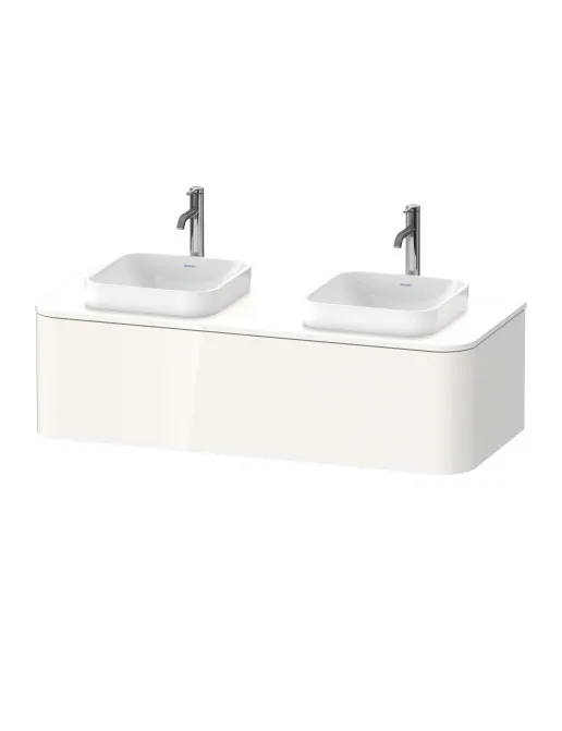 Duravit Happy D.2 Plus Waschtischunterbau, Weiss Hochglanz