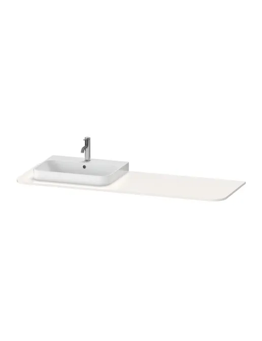 Duravit Happy D.2 Plus Konsole für 1 Waschtisch, Weiss Hochglanz, links