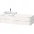 Duravit Happy D.2 Plus Waschtischunterbau, Weiss Hochglanz, links