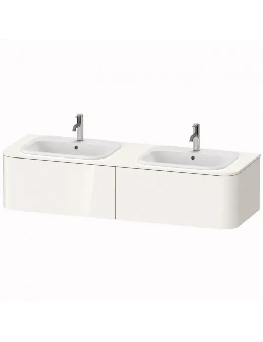 Duravit Happy D.2 Plus Waschtischunterbau, Weiss Hochglanz