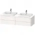 Duravit Happy D.2 Plus Waschtischunterbau, Weiss Hochglanz