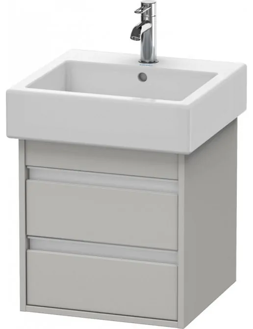 Duravit Ketho Waschtischunterbau 2 Auszüge, 450 x 440 mm, Betongrau