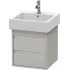 Duravit Ketho Waschtischunterbau 2 Auszüge, 450 x 440 mm, Betongrau