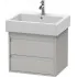 Duravit Ketho Waschtischunterbau 2 Auszüge, 550 x 440 mm, Betongrau