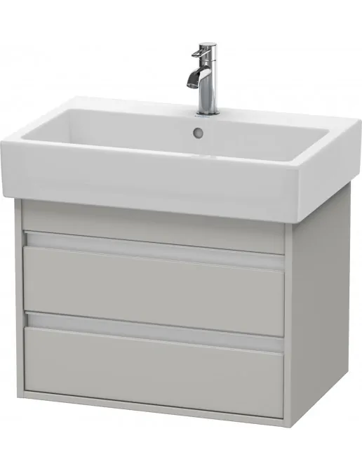 Duravit Ketho Waschtischunterbau 2 Auszüge, 650 x 440 mm, Betongrau