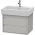 Duravit Ketho Waschtischunterbau 2 Auszüge, 650 x 440 mm, Betongrau