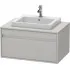 Duravit Ketho Waschtischunterbau 1 Auszug für Einbauwaschtisch, 800x550mm, Betongrau