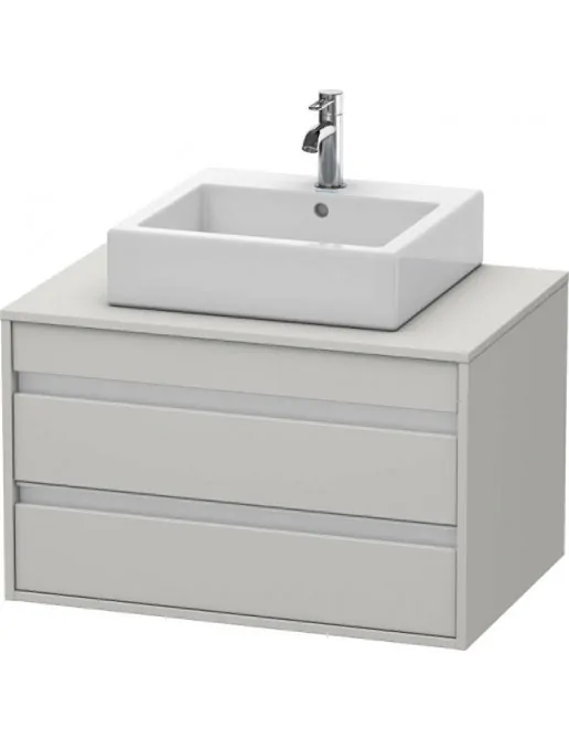 Duravit Ketho Waschtischunterbau 2 Auszüge für Aufsatzbecken, 800 x 550 mm, Betongrau