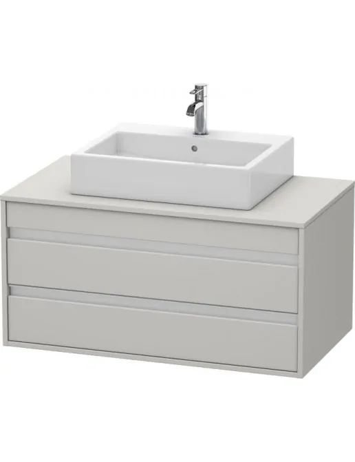 Duravit Ketho Waschtischunterbau 2 Auszüge für Aufsatzbecken, 1000 x 550 mm, Betongrau