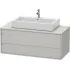 Duravit Ketho Waschtischunterbau 2 Auszüge für Aufsatzbecken, 1200 x 550 mm, Betongrau