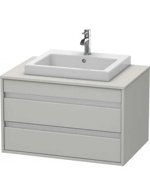 Duravit Ketho Waschtischunterbau 2 Auszüge für Einbauwaschtisch, 800 x 550 mm, Betongrau