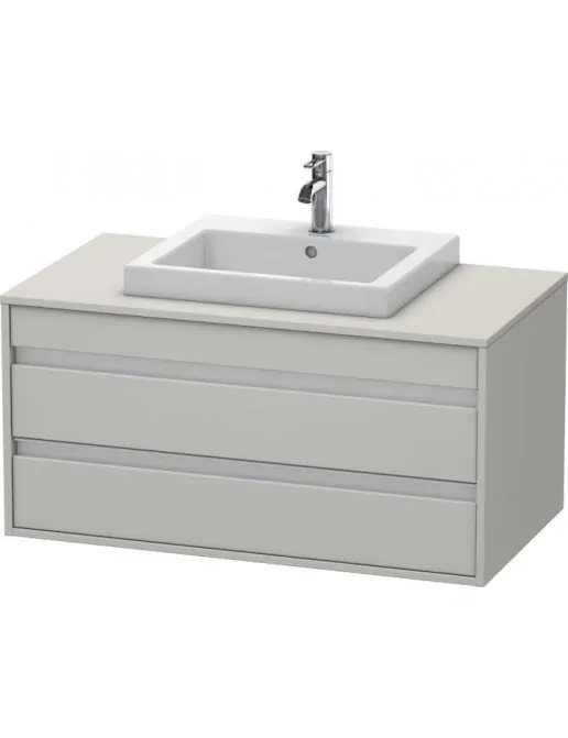 Duravit Ketho Waschtischunterbau 2 Auszüge für Einbauwaschtisch, 1000 x 550 mm, Betongrau