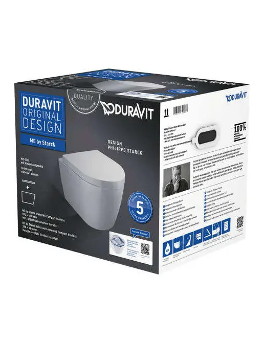 Wand-WC Compact Duravit Rimless® Set