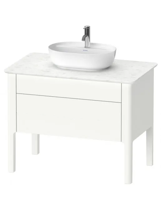 Duravit Luv Waschtischunterbau für Konsole stehend mit 1 Schubkasten, 1 Auszug, 938 x 570 mm, Weiss Seidenmatt