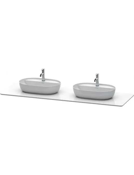 Duravit Luv Quarzsteinkonsole Ausschnitt beidseitig, 1783 x 595 mm, Weisse Struktur