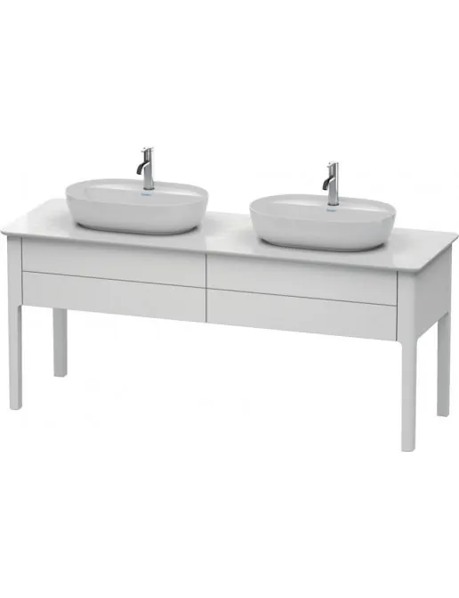 Duravit Luv Waschtischunterbau für Konsole mit 2 Aufsatzbecken, 2 Auszüge, 1733 x 570 mm, Weiss Seidenmatt