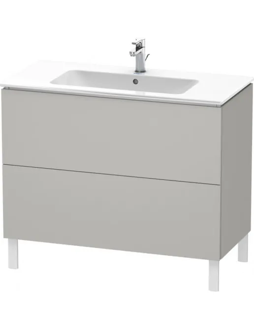 Duravit L-Cube Waschtischunterbau 2 Auszüge stehend, Breite: 1020 mm,  Betongrau