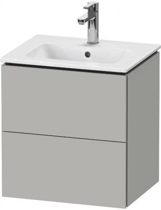 Duravit L-Cube Waschtischunterbau Compact 2 Auszüge, Breite: 520 mm, Betongrau