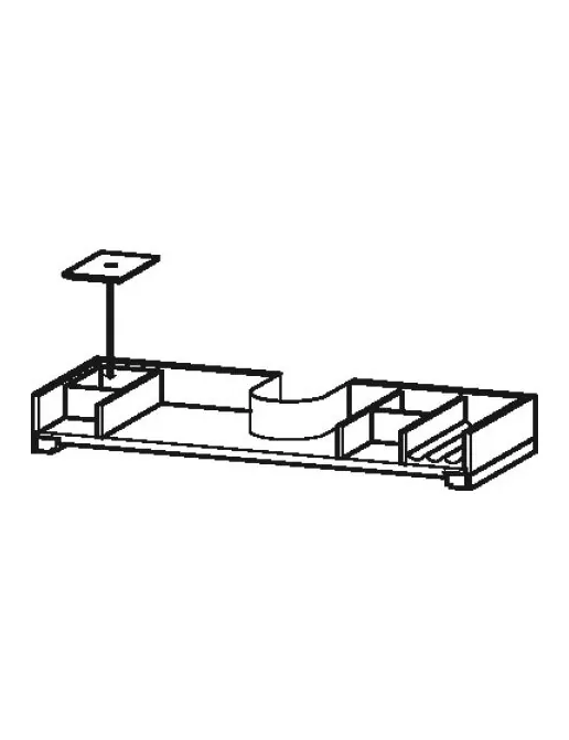 Duravit Zubehör Einrichtungssystem in Massivholz mit Siphonausschnitt, Breite: 620 mm / 820 mm