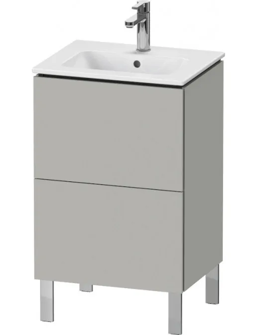 Duravit L-Cube Waschtischunterbau Compact 2 Auszüge stehend, Breite: 520 mm, Betongrau