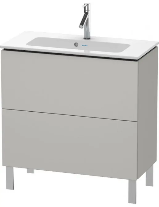 Duravit L-Cube Waschtischunterbau Compact 2 Auszüge stehend, Breite: 820 mm, Betongrau