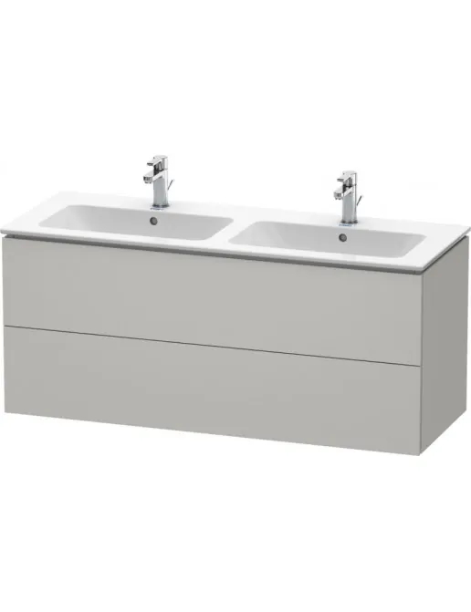 Duravit L-Cube Waschtischunterbau Compact 2 Auszüge, Breite: 1290 mm, Betongrau